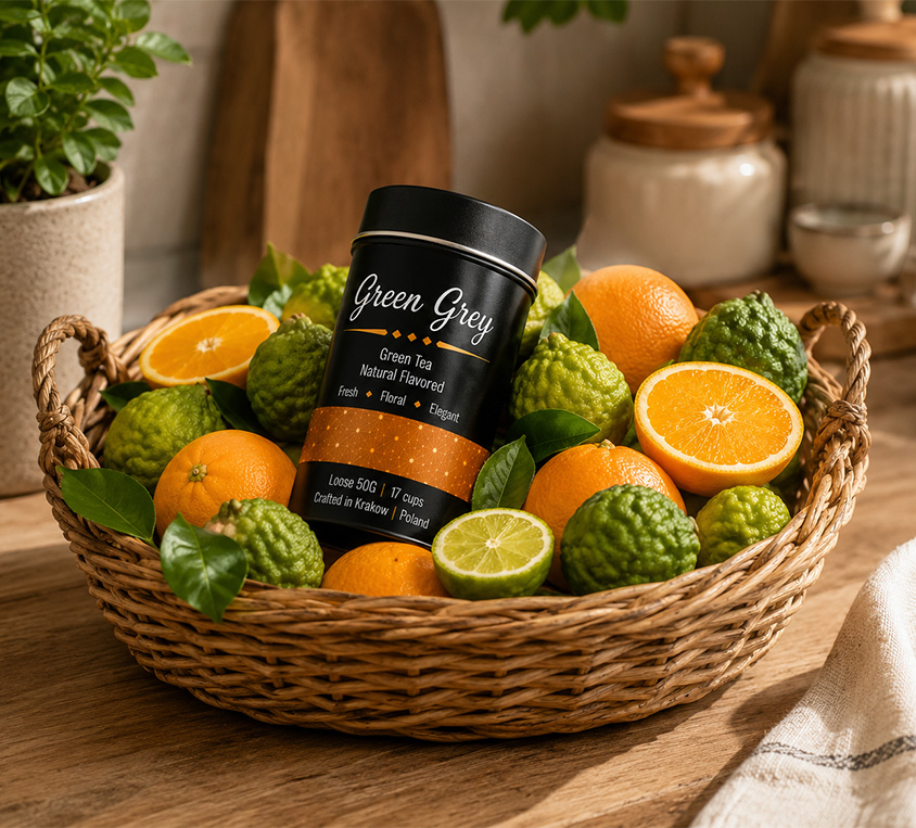 Green Earl Grey Leo Tea – zielona herbata Earl Grey w opakowaniu prezentowym